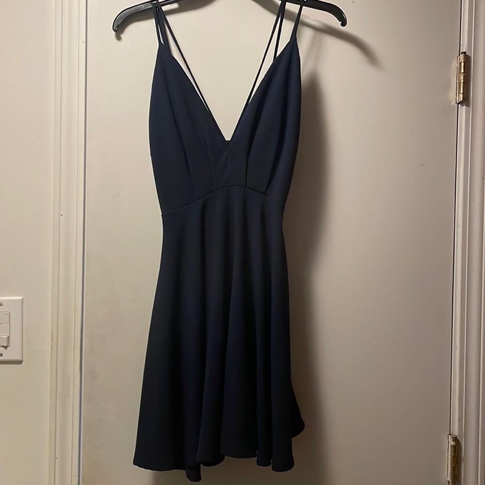 Navy blue mini dress
